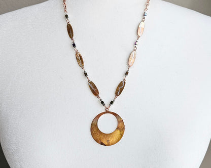 Shimmering Copper Necklace