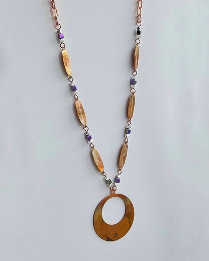 Shimmering Copper Necklace