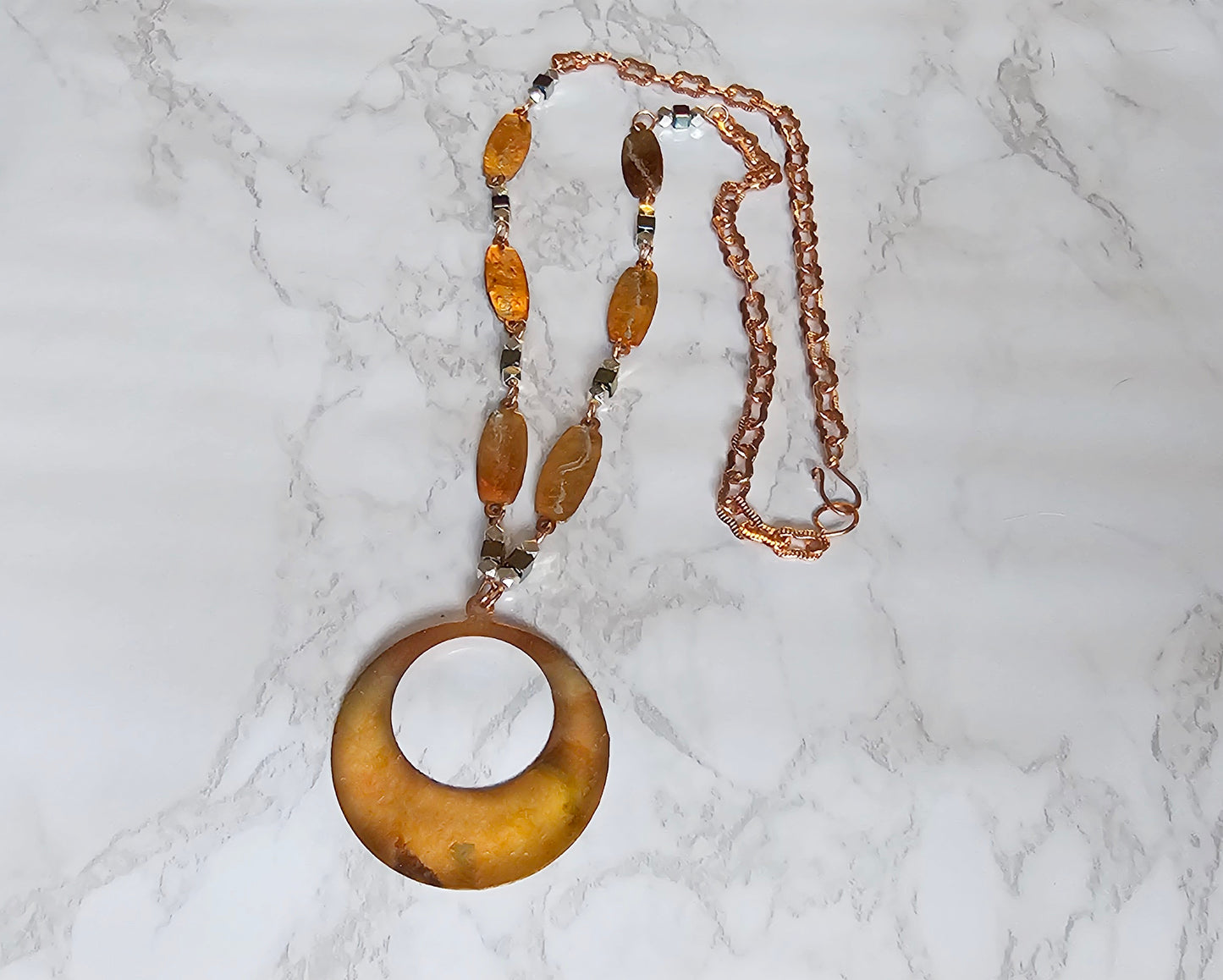 Shimmering Copper Necklace