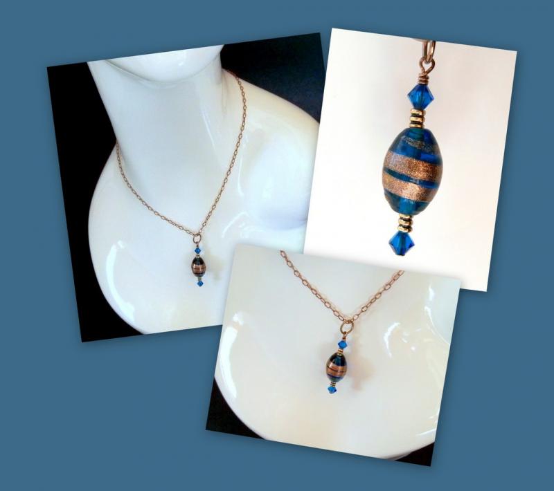 Necklace Pendant Capri Blue