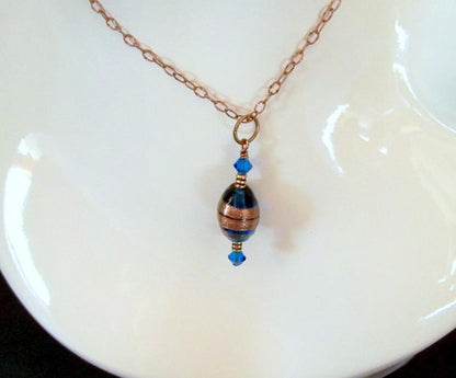 Necklace Pendant Capri Blue
