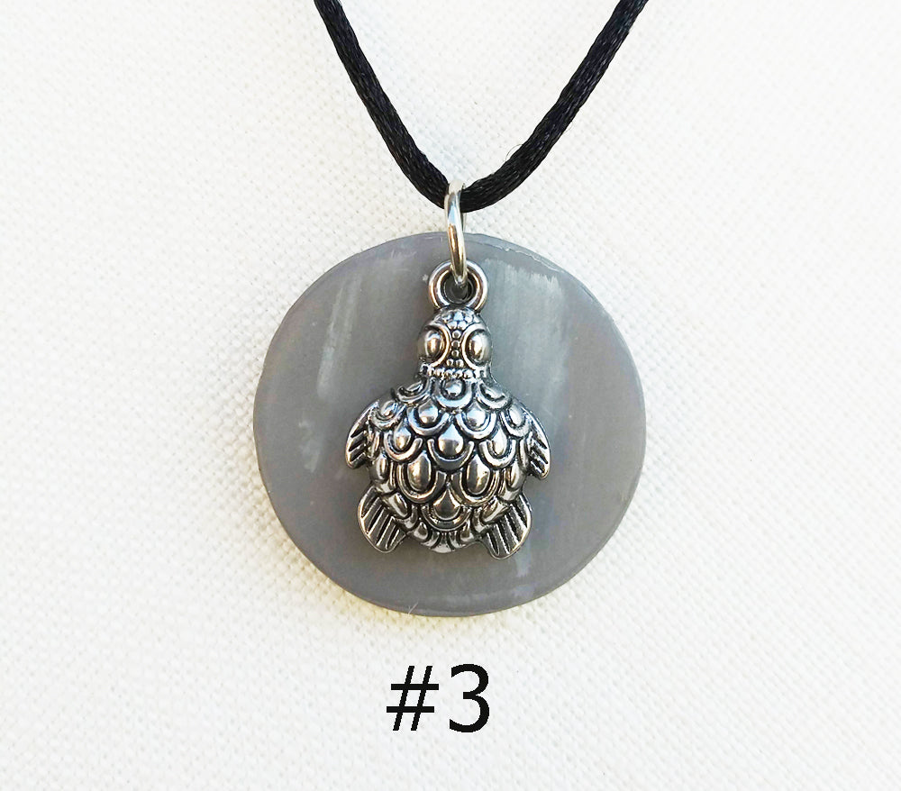 Faux Cement Pendants with Nautical Charms 1 - 4