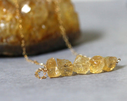 Raw Citrine Necklace