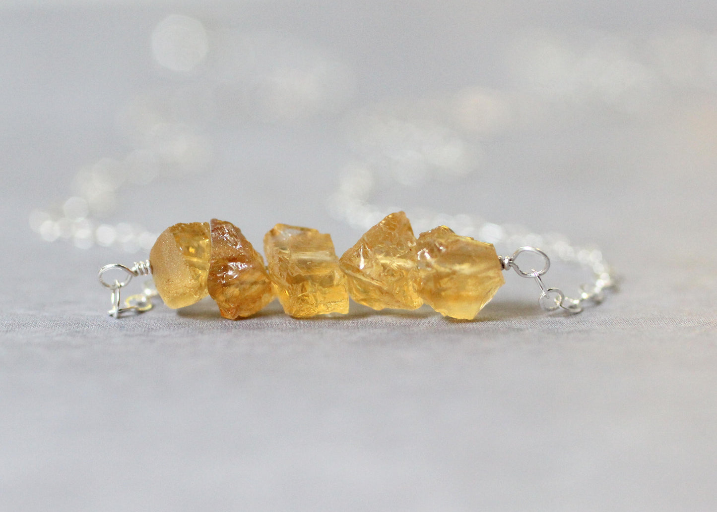 Raw Citrine Necklace