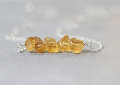 Raw Citrine Necklace