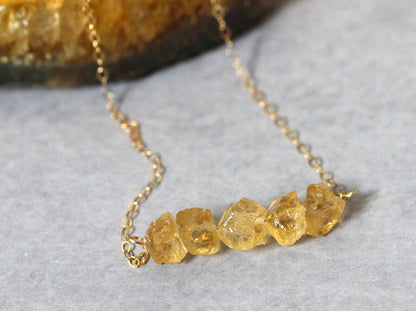 Raw Citrine Necklace