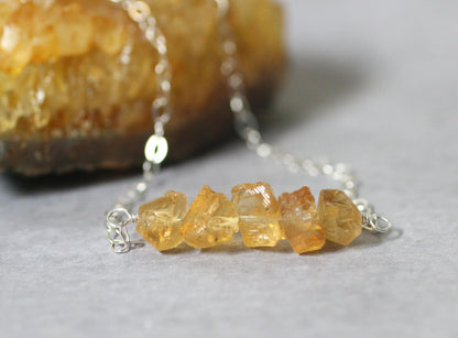 Raw Citrine Necklace