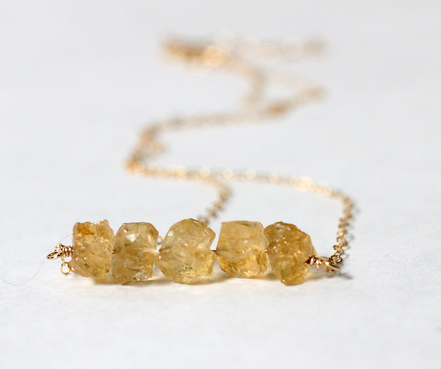 Raw Citrine Necklace