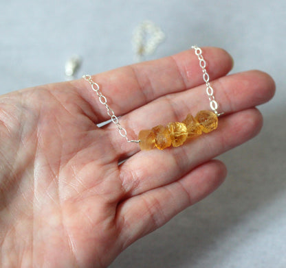Raw Citrine Necklace