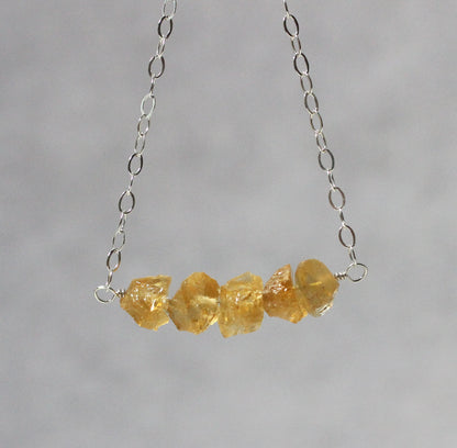 Raw Citrine Necklace