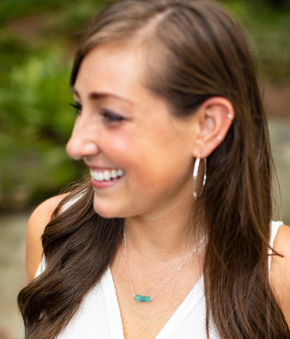 Raw Blue Apatite Necklace