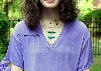 Blue Opal Bar Necklace