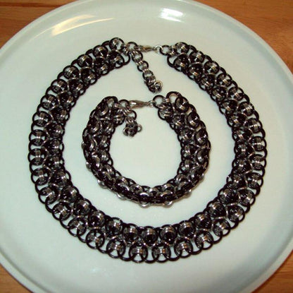 Chainmaille Choker or Bracelet, Japanese Lace