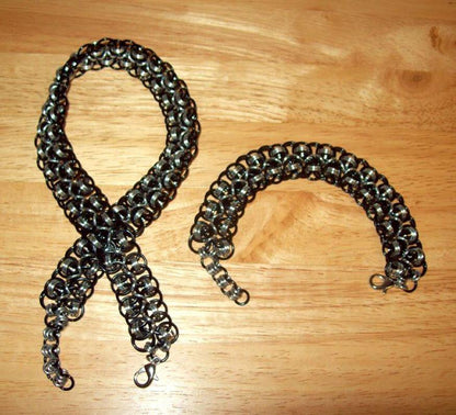 Chainmaille Choker or Bracelet, Japanese Lace
