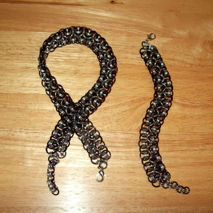 Chainmaille Choker or Bracelet, Japanese Lace