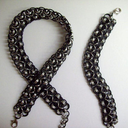 Chainmaille Choker or Bracelet, Japanese Lace