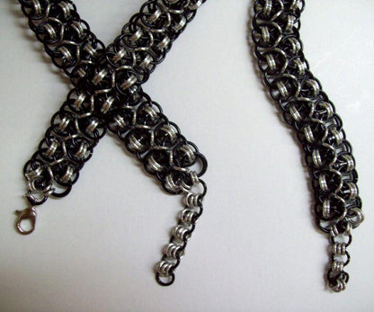 Chainmaille Choker or Bracelet, Japanese Lace