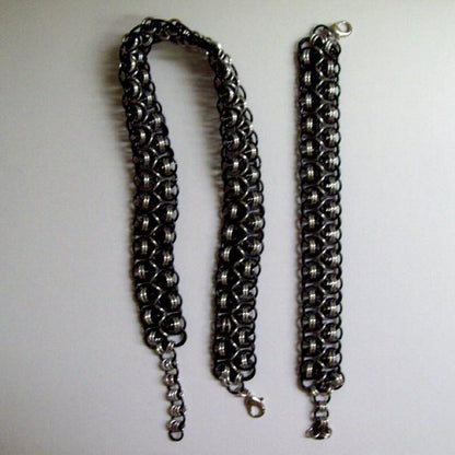 Chainmaille Choker or Bracelet, Japanese Lace