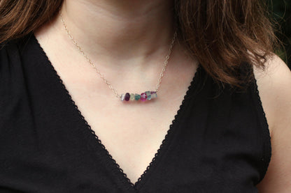 Raw Fluorite Crystal Necklace