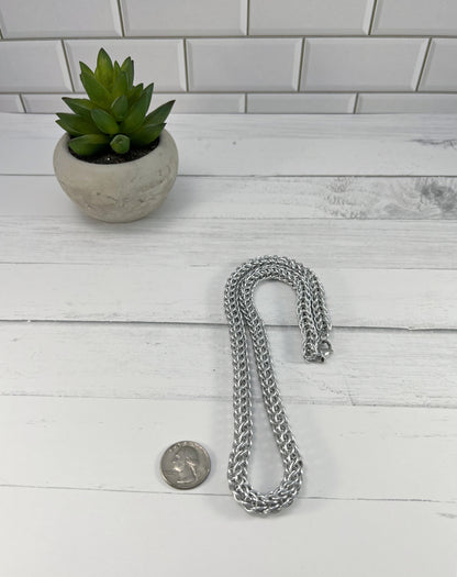 Full Persian Chainmaille Necklace, Aluminum Chain, 18-26 Inch