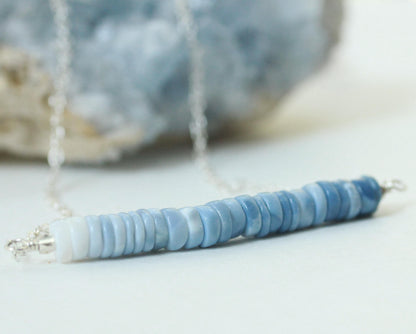 Blue Opal Bar Necklace