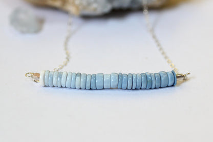 Blue Opal Bar Necklace