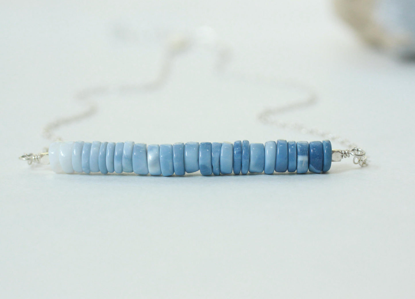 Blue Opal Bar Necklace