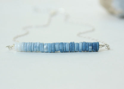 Blue Opal Bar Necklace
