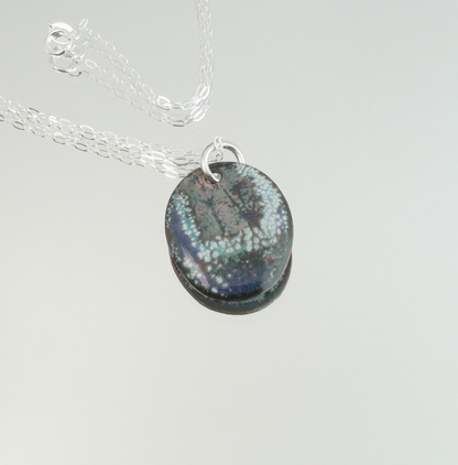 Queen Anne's Lace Copper Enamel Necklace