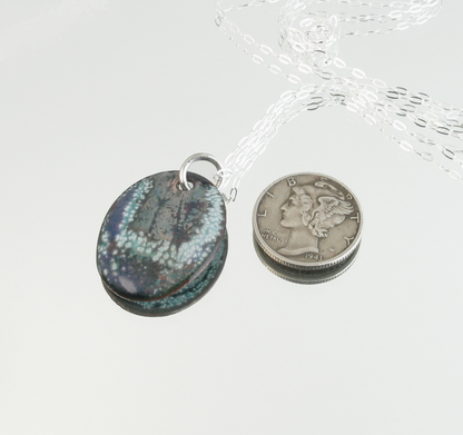 Queen Anne's Lace Copper Enamel Necklace