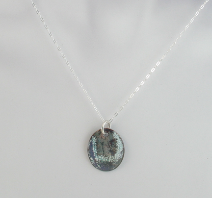 Queen Anne's Lace Copper Enamel Necklace