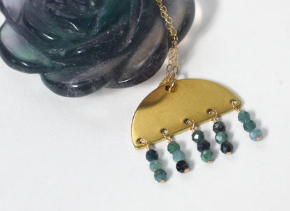 Brass Geometric Necklace