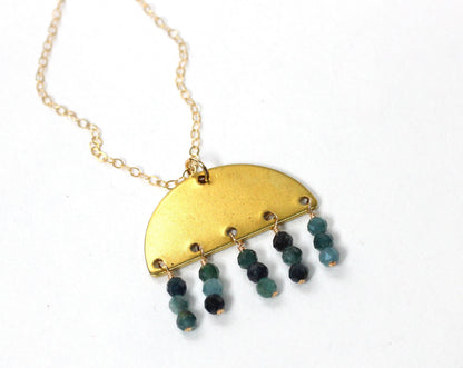 Brass Geometric Necklace