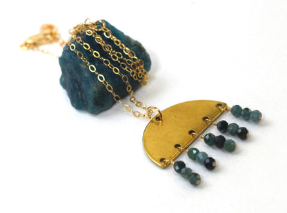 Brass Geometric Necklace
