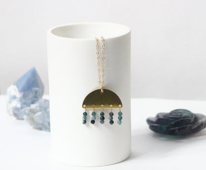 Brass Geometric Necklace