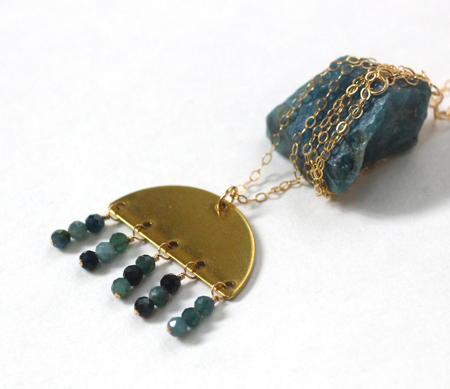 Brass Geometric Necklace