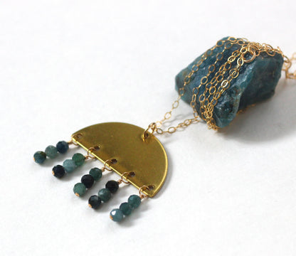 Brass Geometric Necklace
