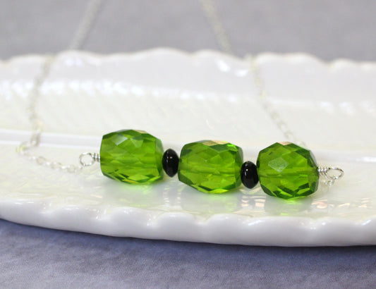 Peridot Bar Necklace