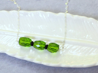 Peridot Bar Necklace