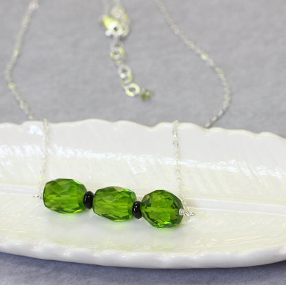 Peridot Bar Necklace