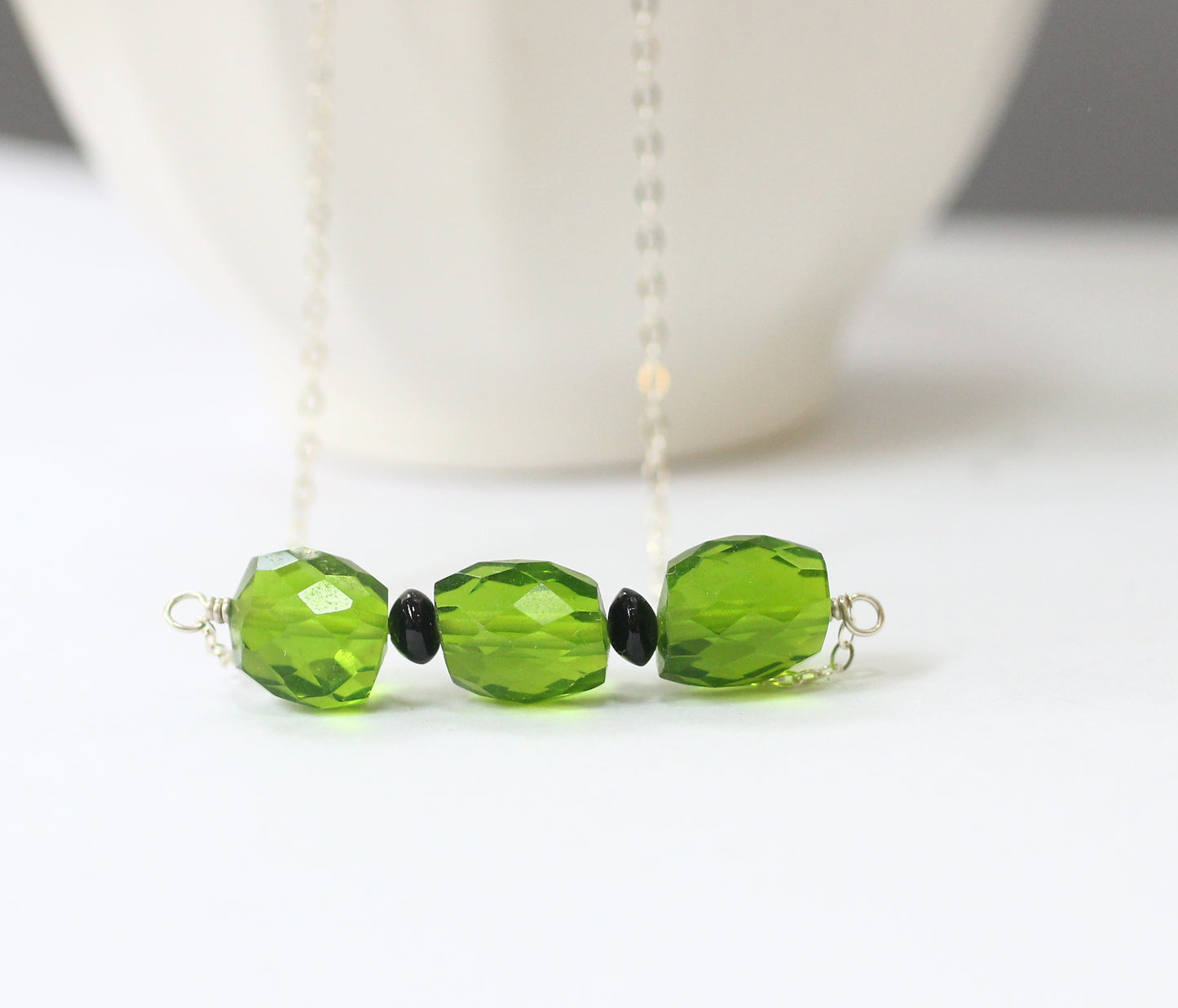 Peridot Bar Necklace