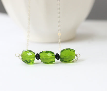 Peridot Bar Necklace