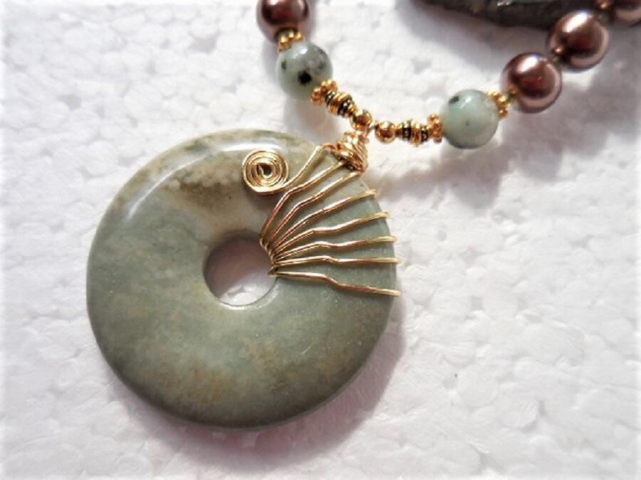 Pearl Mala with Gemstone Pendant