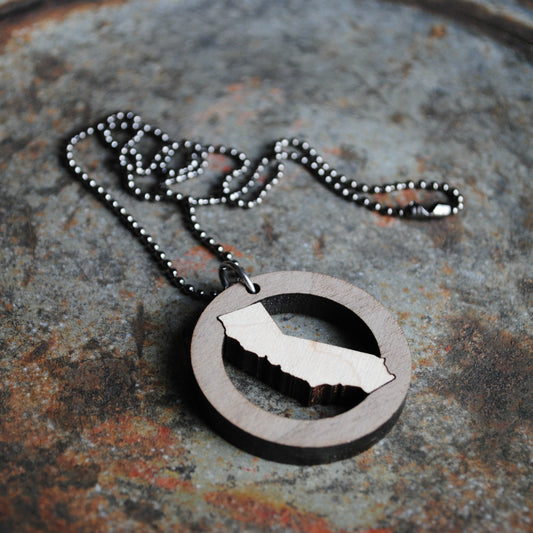 Wooden California Necklace