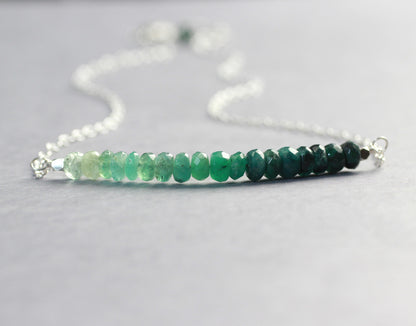 Ombre Emerald Necklace