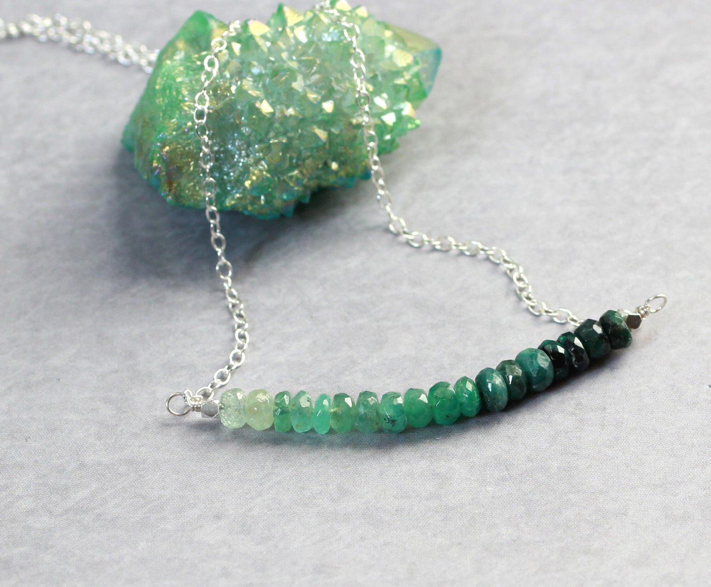 Ombre Emerald Necklace