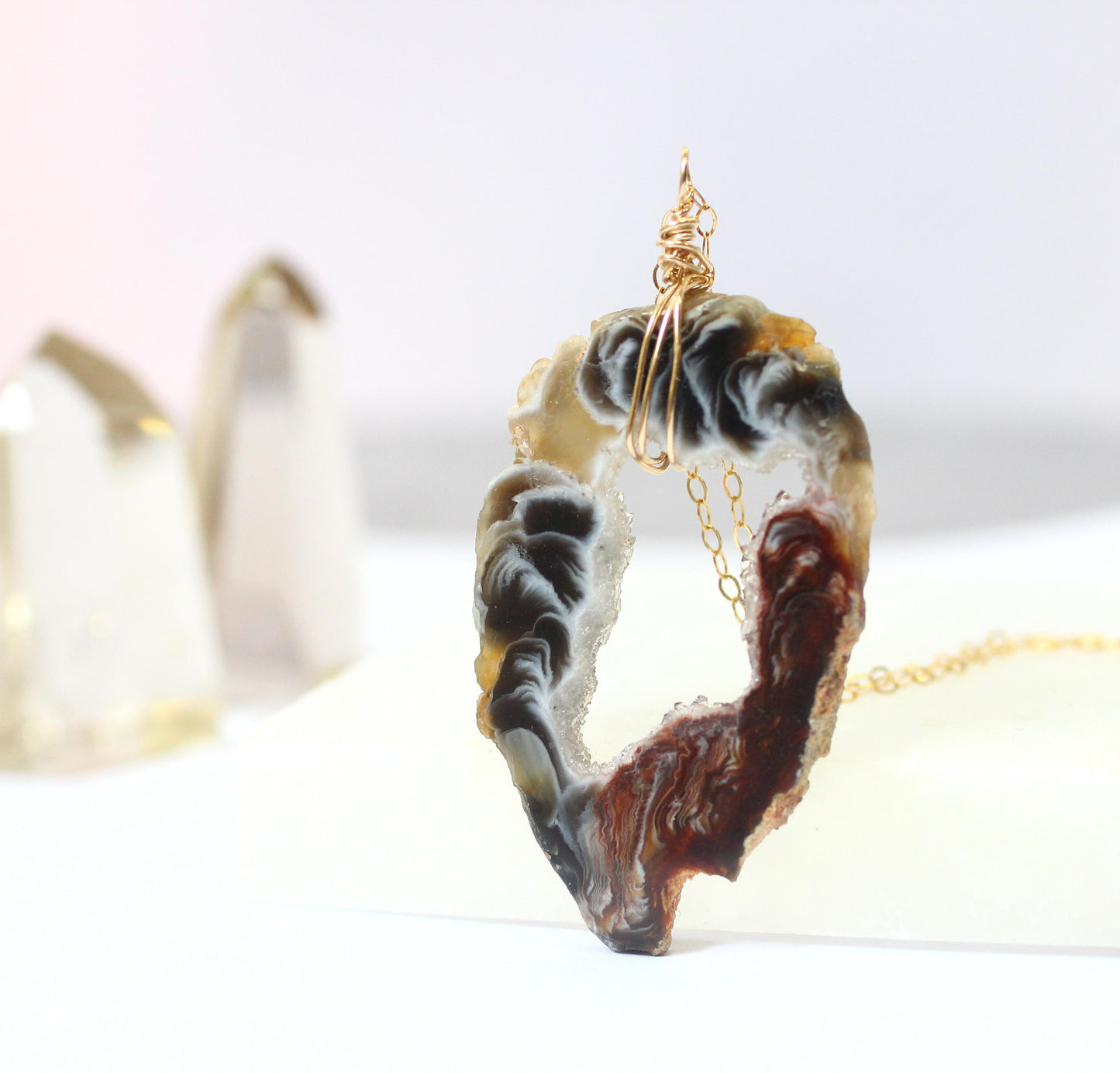 Geode Slice Necklace