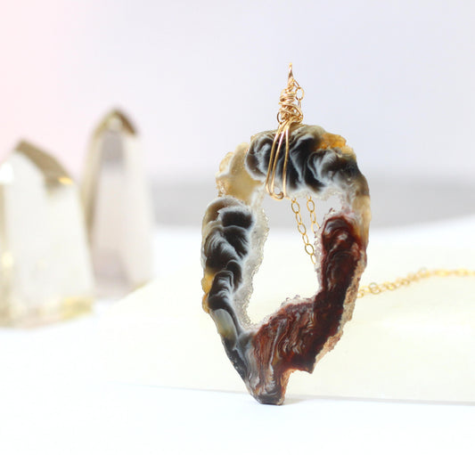 Geode Slice Necklace