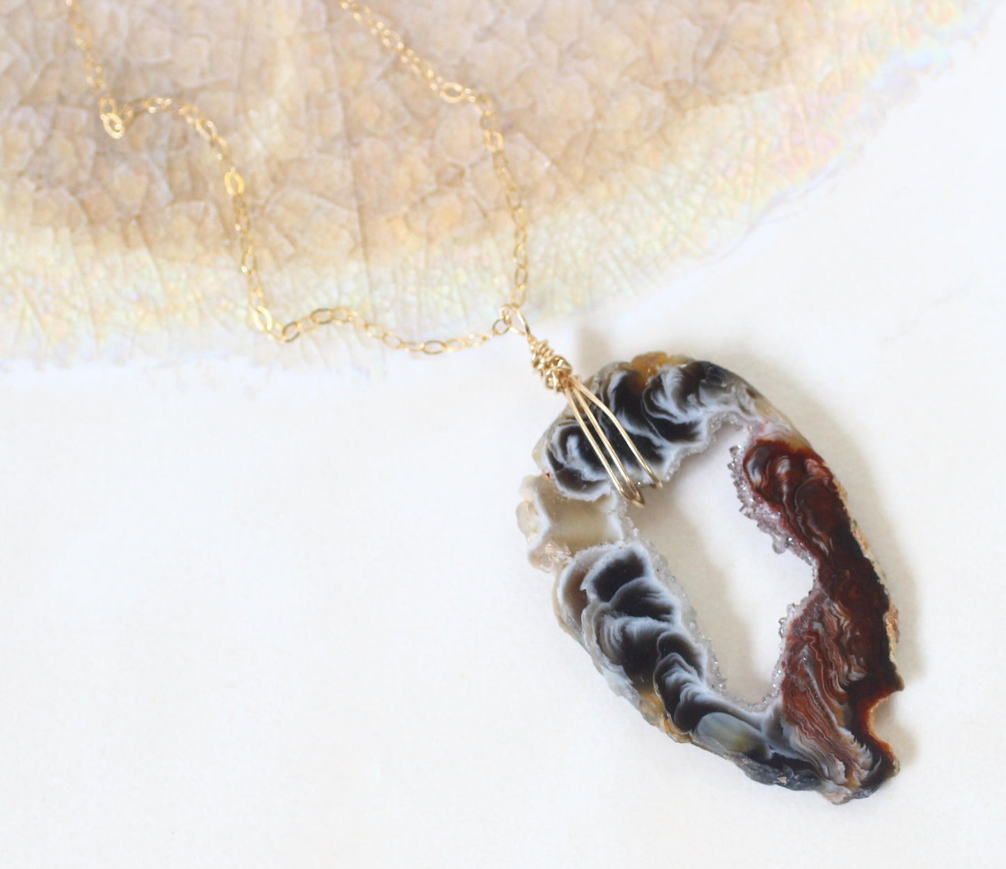Geode Slice Necklace