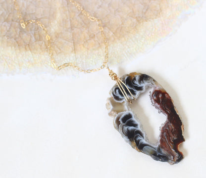 Geode Slice Necklace